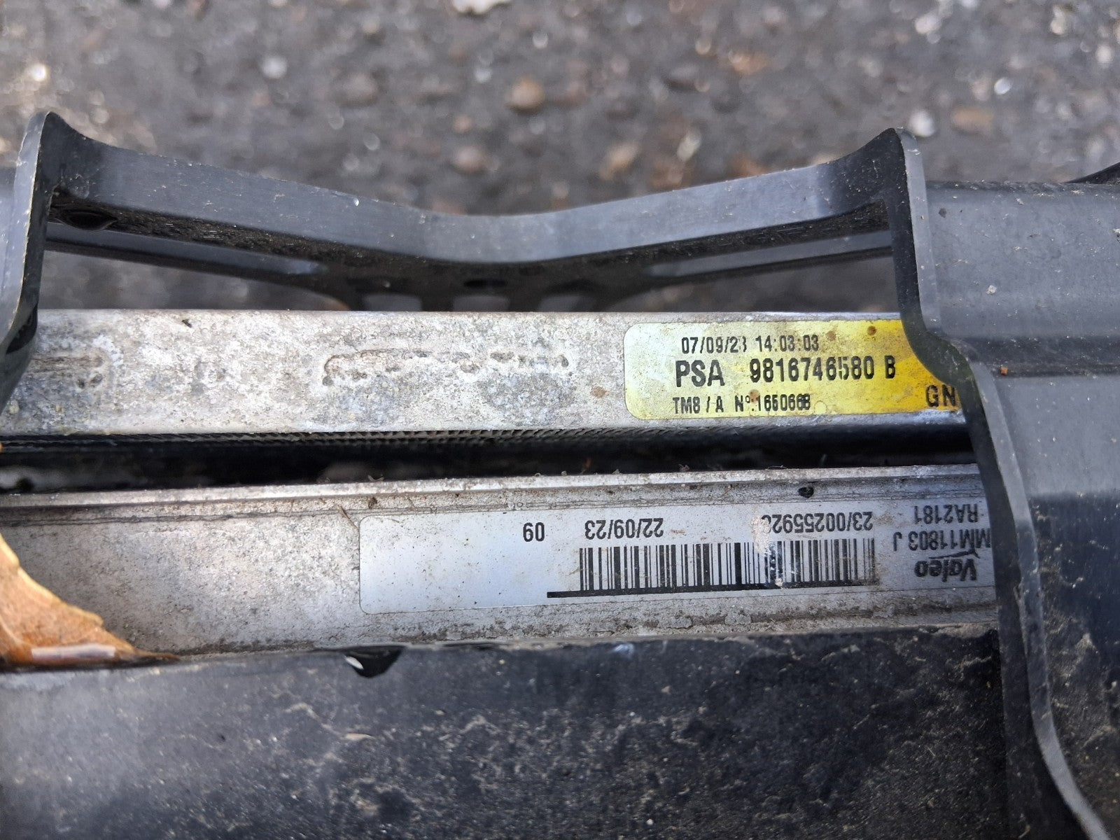 2023 CITROEN BERLINGO MK3 1.5 DIESEL MANUAL RADIATOR RADPACK 9832930080