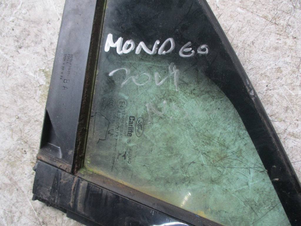 FORD MANDE0 MK5 2019 NSF PASSENGER SIDE REAR QUARTER WINDOW 43R000187