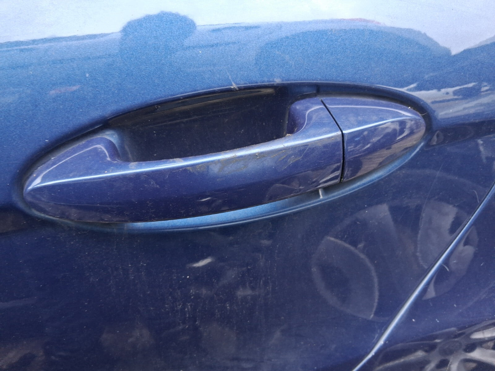 2010 FORD FIESTA MK7 NSR PASSENGER SIDE REAR LEFT COMPLETE DOOR OCEAN BLUE