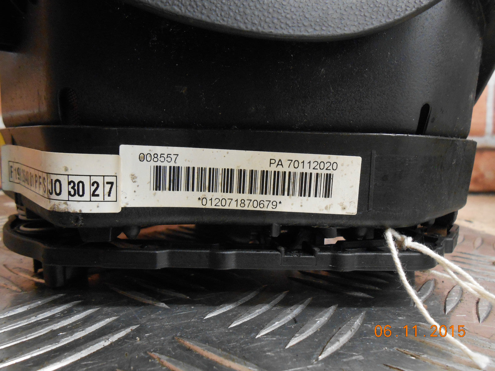 FIAT BRAVO MK2 2007 OS DRIVER SIDE STEERING WHEEL SAFETY BAG UNIT 07354615250
