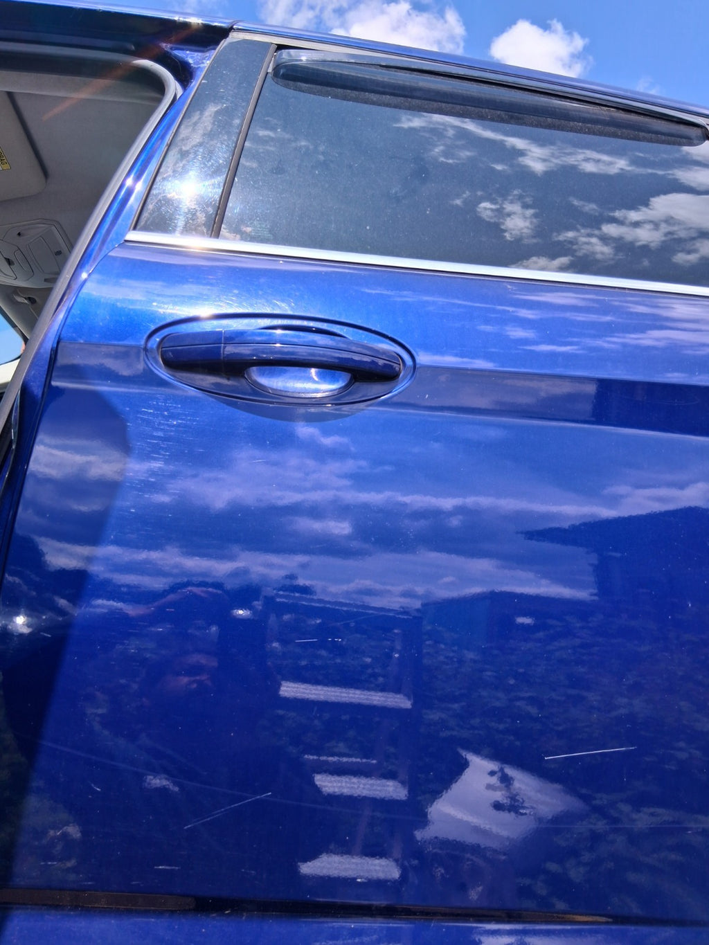 2015 FORD GRAND C MAX MK2 NSR PASSENGER REAR BARE SLIDING DOOR IMPACT BLUE HE