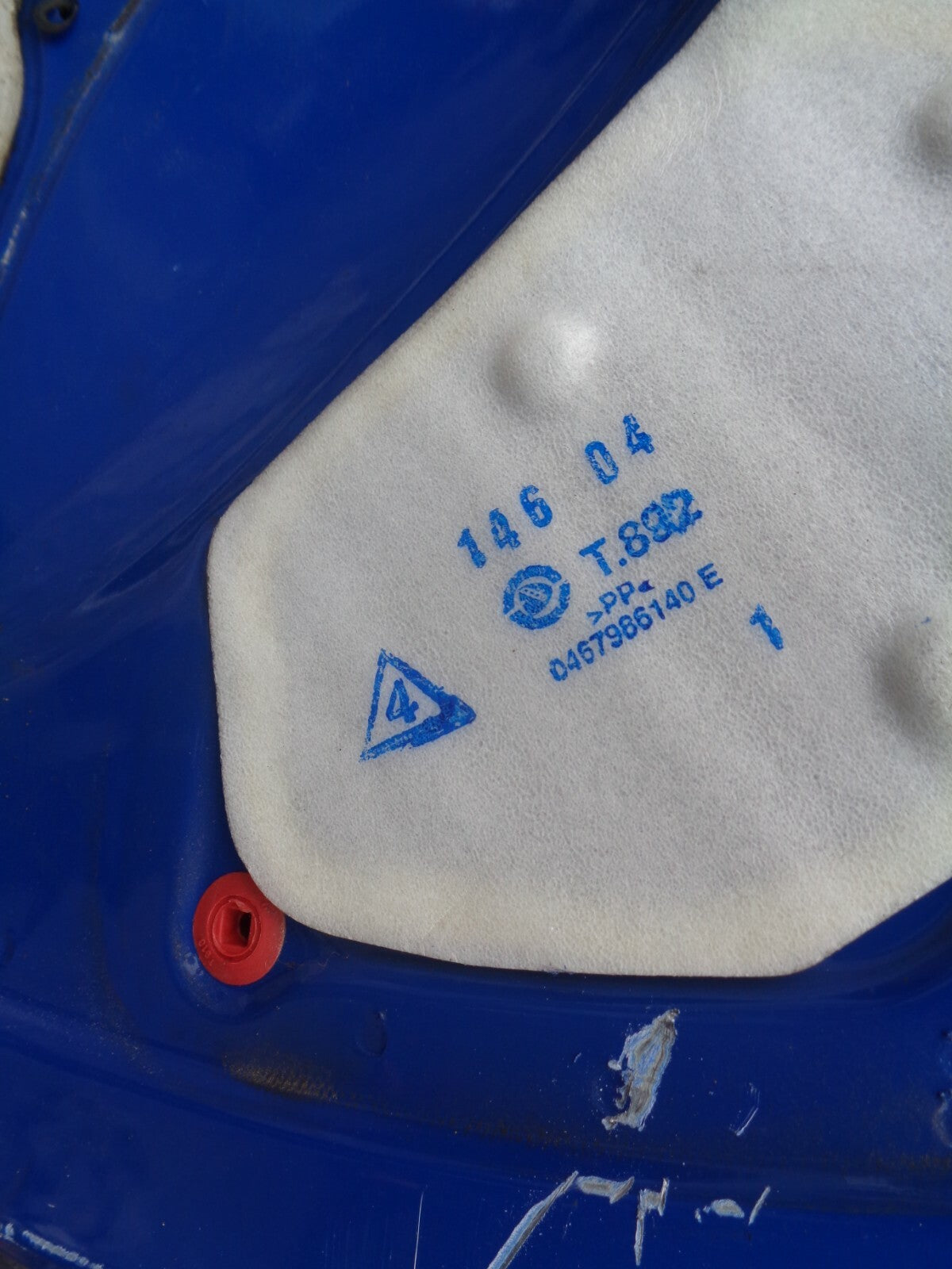 FIAT DOBLO VAN 2003 NSF PASSENGER SIDE FRONT DOOR BLUE