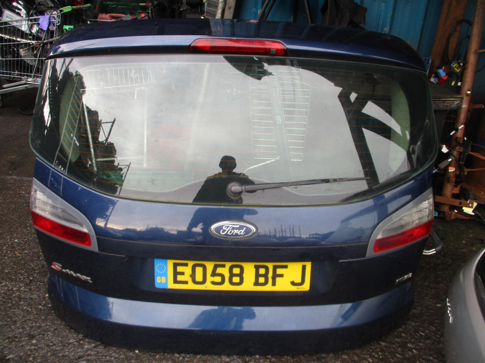 FORD S MAX MK1 2008 REAR COMPLETE TAILGATE BOOTLID BLUE