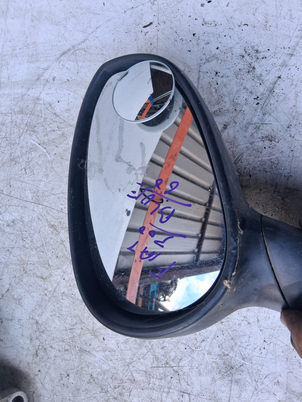 2010 FIAT 500 LOUNGE MK1 OSF DRIVER SIDE FRONT RIGHT WING MIRROR BLACK