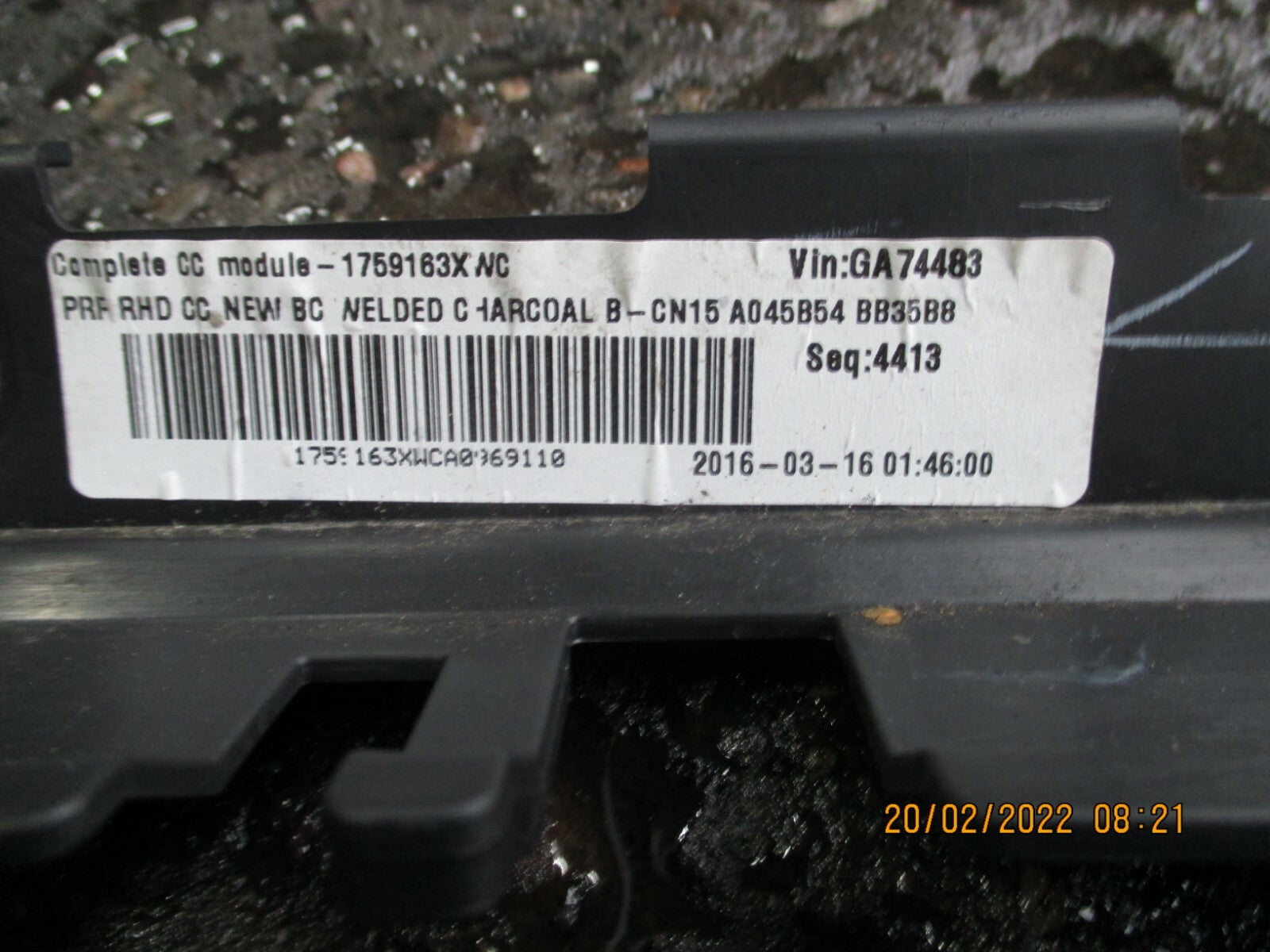 FORD ECOSPORT 2016 MK2 LOWER CENTRE CONSOLE