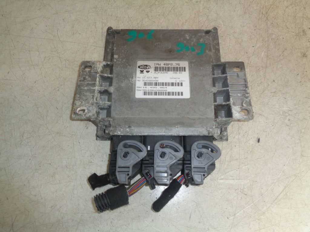 PEUGEOT 206 2003 1.4 PETROL ECU ENGINE CONTROL MODULE UNIT 9645989480