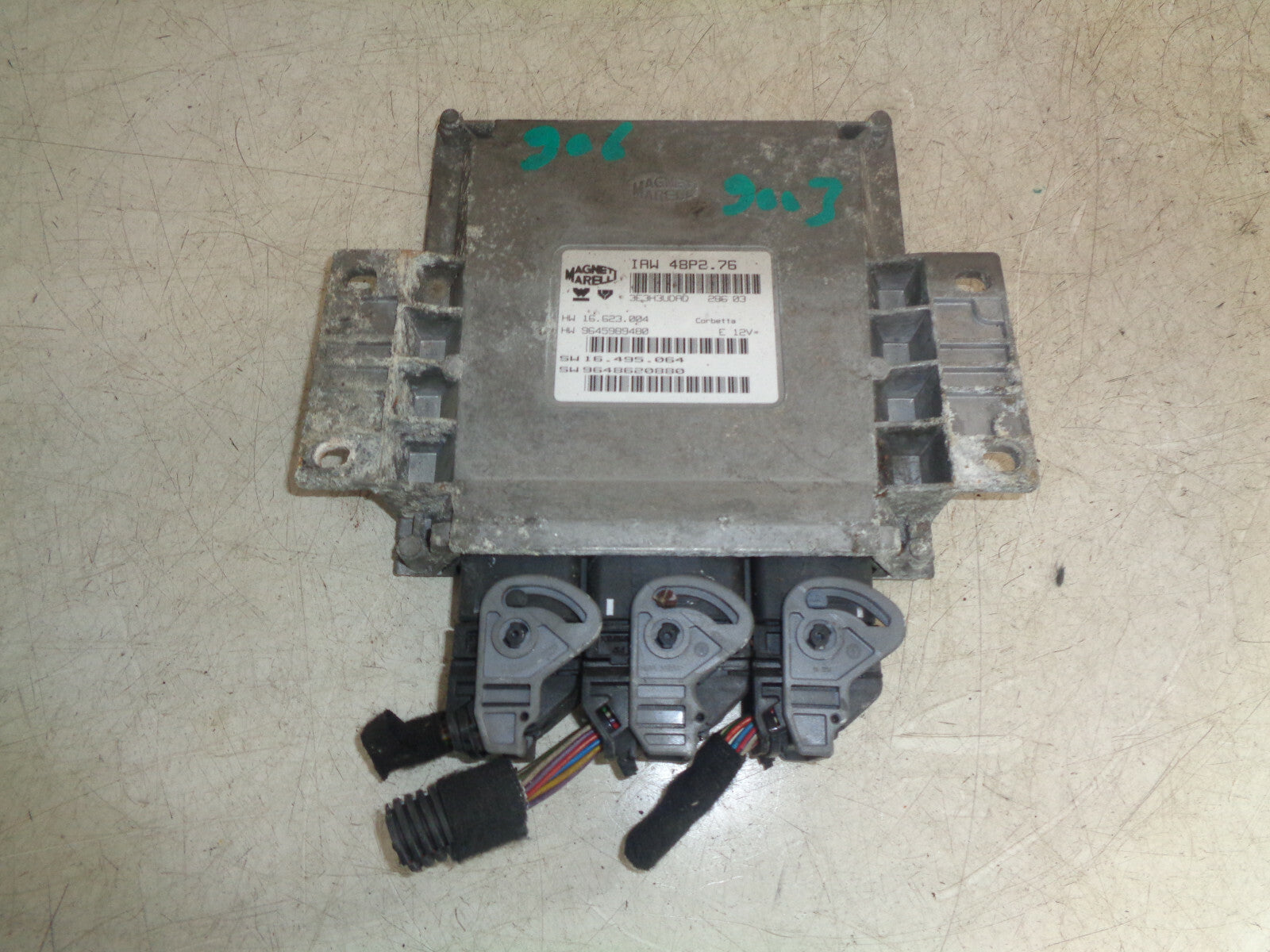 PEUGEOT 206 2003 1.4 PETROL ECU ENGINE CONTROL MODULE UNIT 9645989480