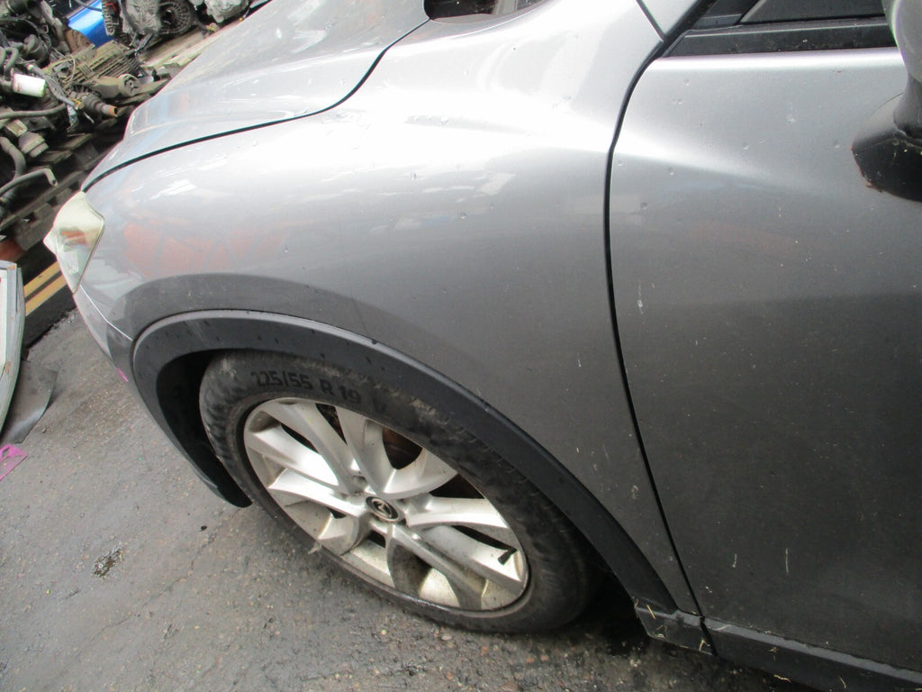 2013 MAZDA CX 5 MK1 NSF PASSENGER SIDE FRONT WING PANEL LIQUID SILVER P38