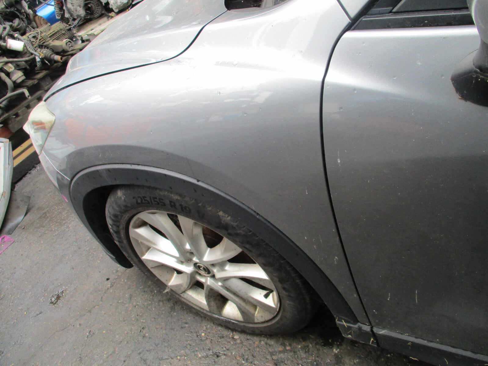 2013 MAZDA CX 5 MK1 NSF PASSENGER SIDE FRONT WING PANEL LIQUID SILVER P38