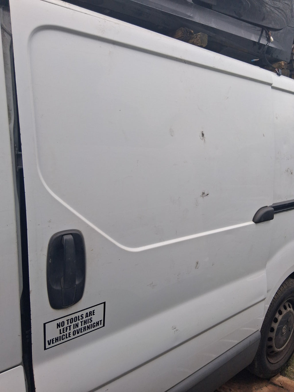 2014 VAUXHALL VIVARO MK1 NS PASSENGER SIDE LEFT COMPLETE SLIDING DOOR WHITE