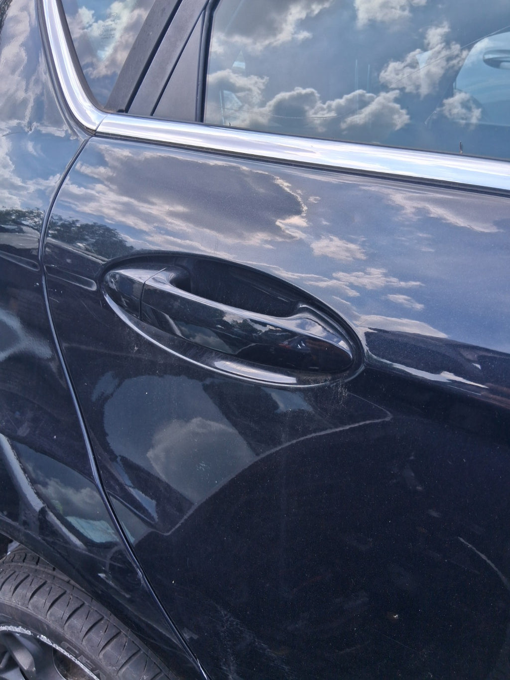 2012 FORD FIESTA MK7 5 DOOR OSR DRIVER SIDE REAR RIGHT COMPLETE DOOR BLACK