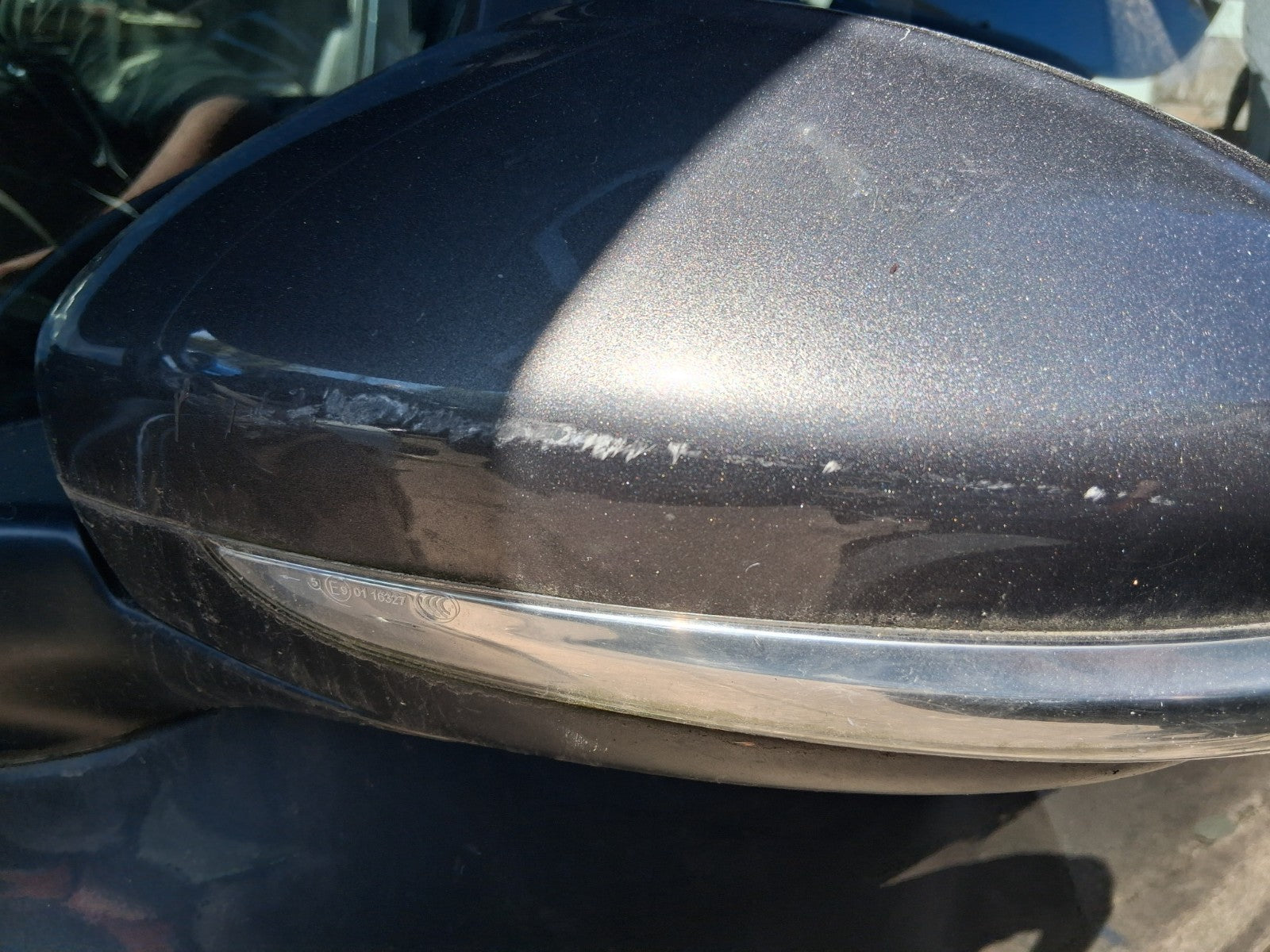 2019 PEUGEOT 208 MK1 NSF PASSENGER SIDE FRONT LEFT ELECTRIC WING MIRROR GREY