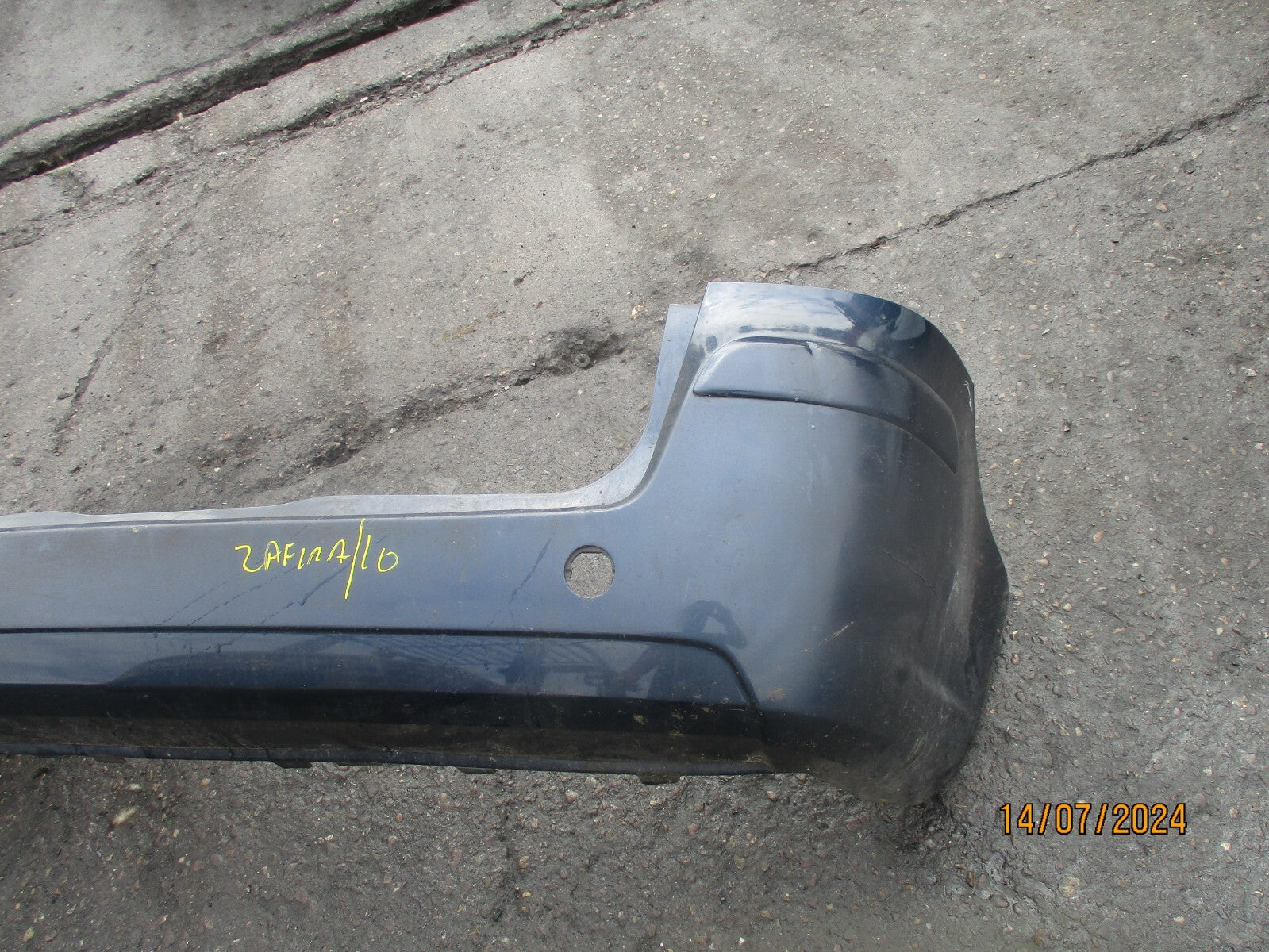 2011 VAUXHALL ZAFIRA B REAR BUMPER Z22A WATERWORLD BLUE