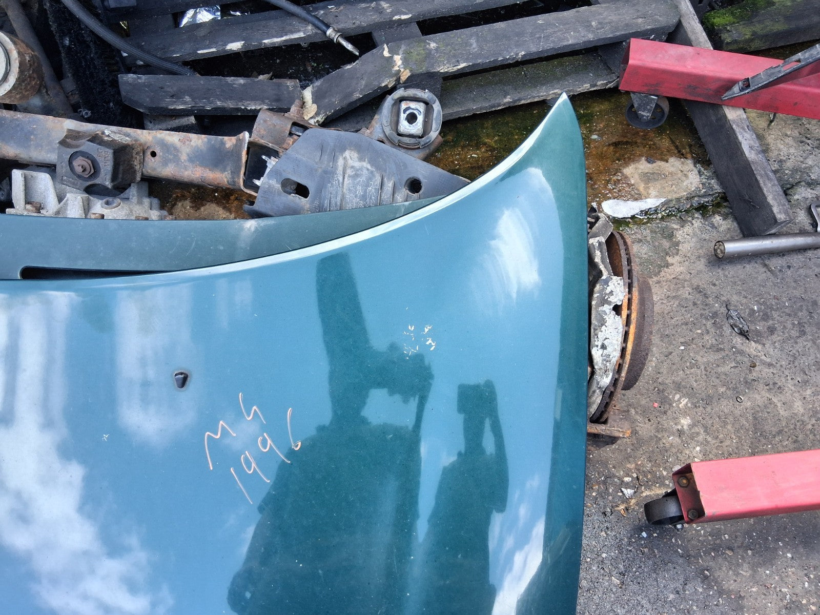 MG MGF 1996 MK1 FRONT BONNET HOOD PANEL GREEN