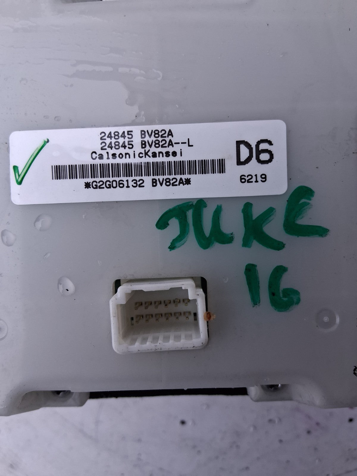 NISSAN JUKE 2016 F15 AC HEATER CONTROL SWITCH PANEL 24845BV82A