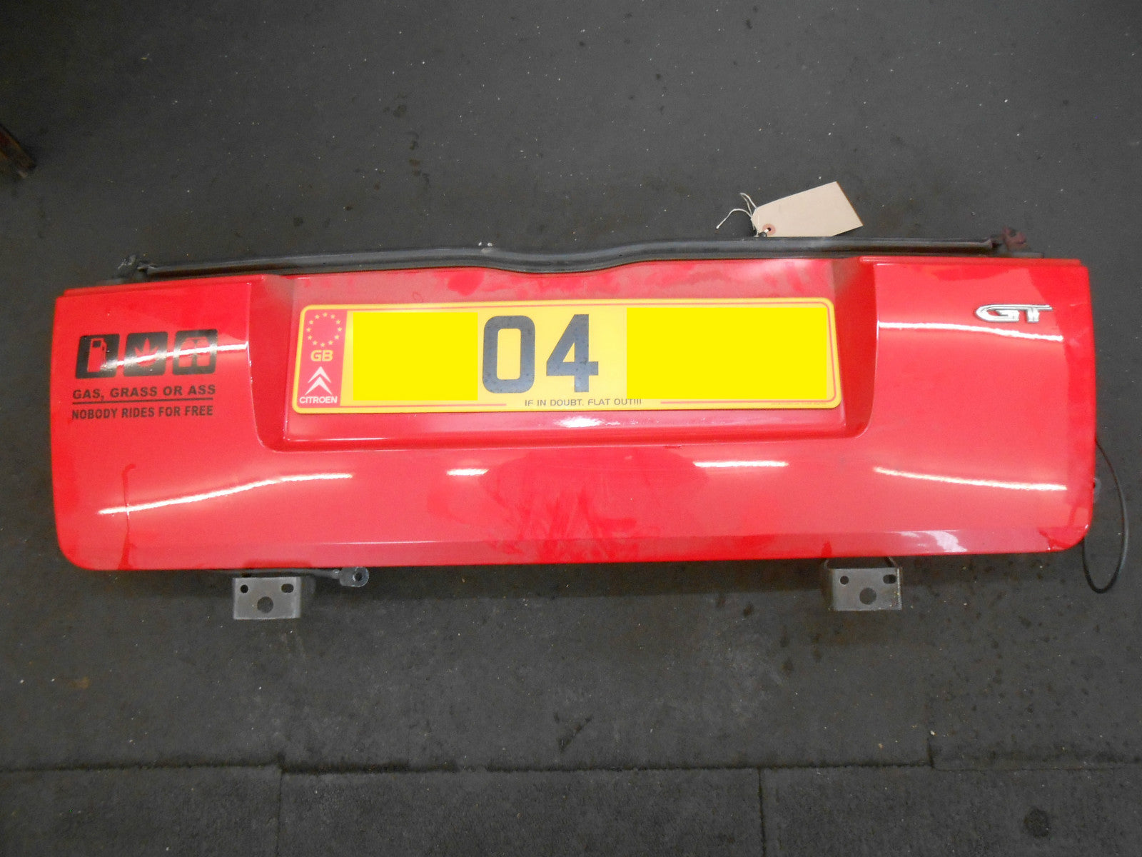 CITROEN C2 JM 2004 HATCHBACK TAILGATE BOOT LID LOWER SECTION KKNB ADEN RED
