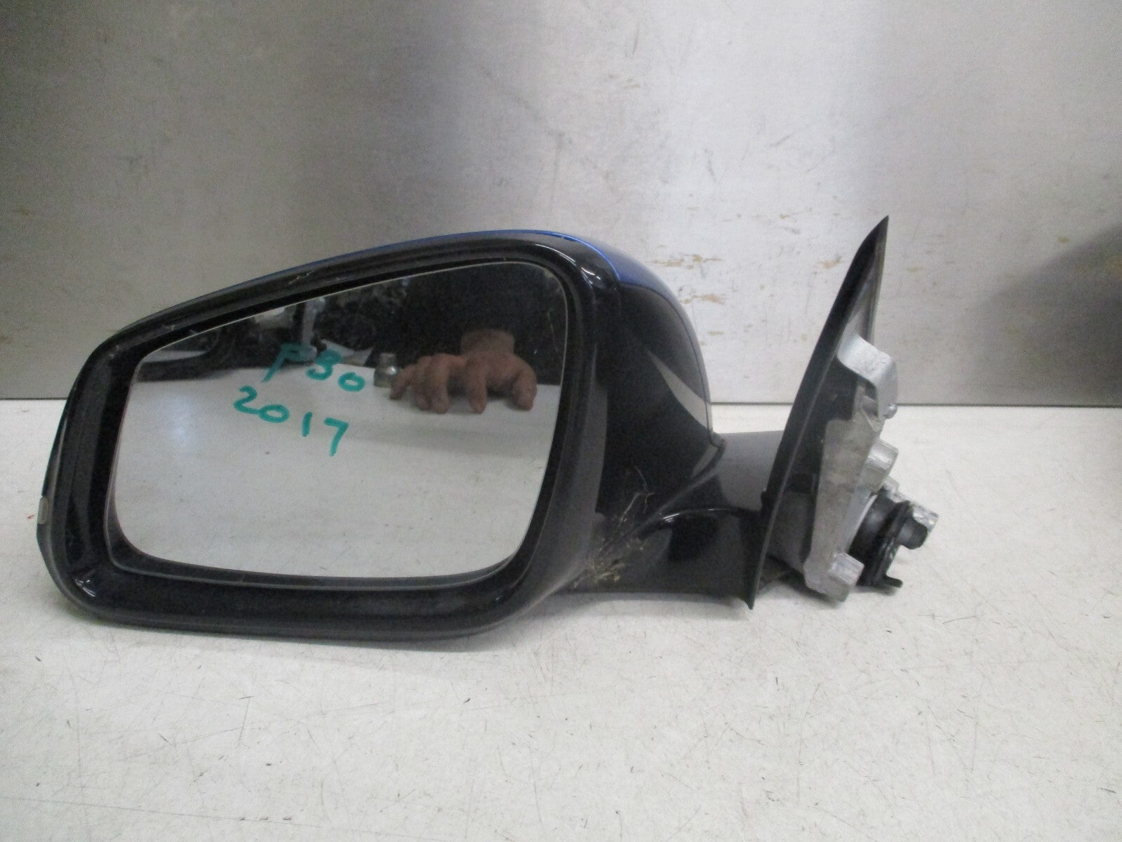 2017 BMW 3 SERIES F30 NS PASSENGER SIDE FRONT MANUALFOLD WING MIRROR BLUE 6 PINS