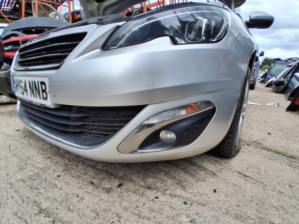 2014 PEUGEOT 308 MK2 FRONT COMPLETE BUMPER PDC SENSOR GRILL GRIS ALUMINIUM EZR