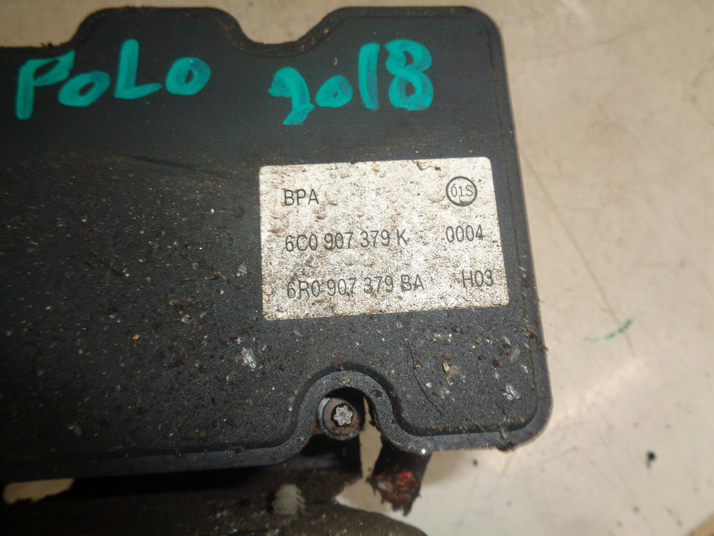 VW VOLKSWAGEN POLO 2018 6C 1.0 PETROL ABS PUMP & MODULE 6C0907379K