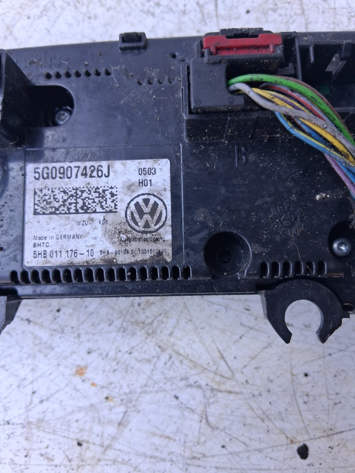2017 VW VOLKSWAGEN GOLF MK7 HEATER CONTROL PANEL 5G0907426J