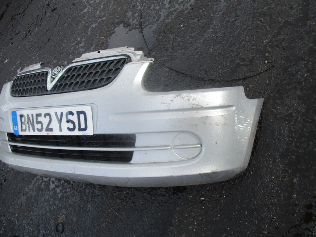 2002 VAUXHALL AGILA MPV FRONT BUMPER AND GRILL GRILLE COMPLETE SILVER