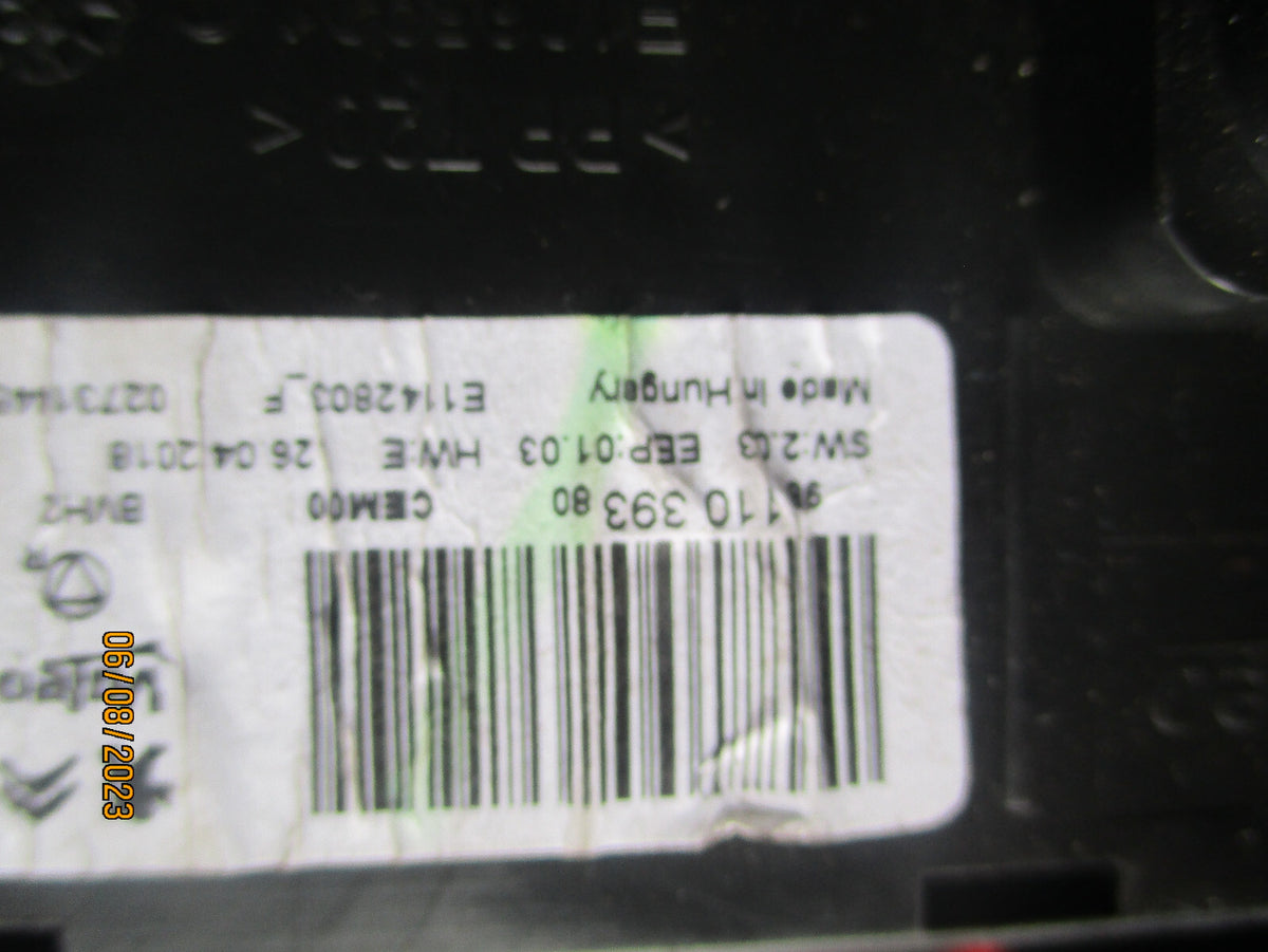 CITROEN C4 CACTUS 2018 AC HEATER CLIMATE CONTROL MODULE 9811039380