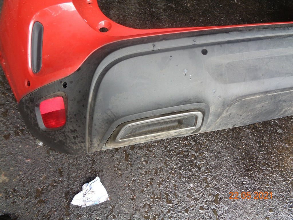 CITROEN C5 AIRCROSS 2019 REAR BACK PLASTIC BUMPER IN RED WITH SOME TRIMS