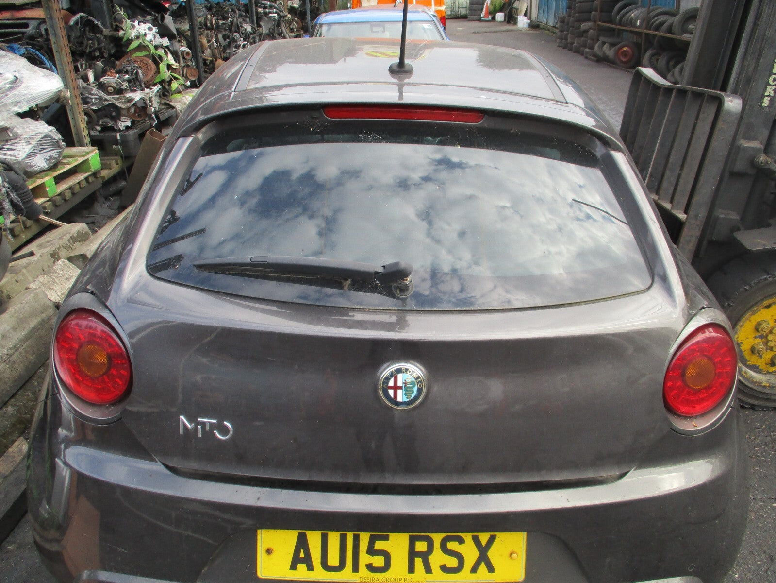 2015 ALFA ROMEO MITO REAR BARE TAILGATE BOOTLID GREY