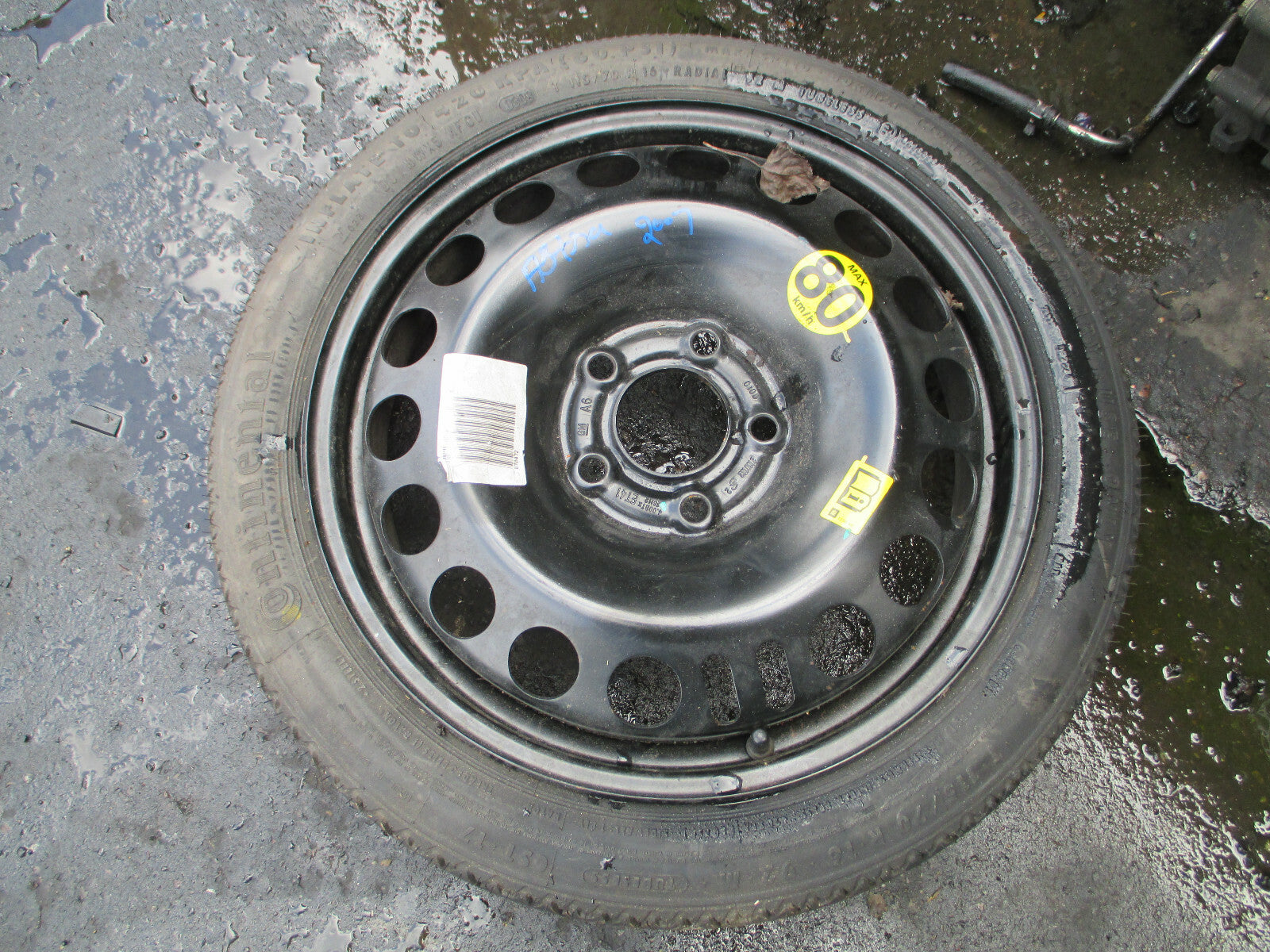 VAUXHALL ASTRA H 2007 16 INCH SPACE SAVER WITH TYRE 115/70R16