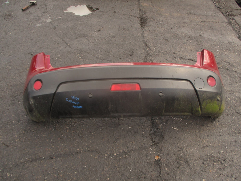 2012 NISSAN QASHQAI J10 REAR COMPLETE BUMPER RED