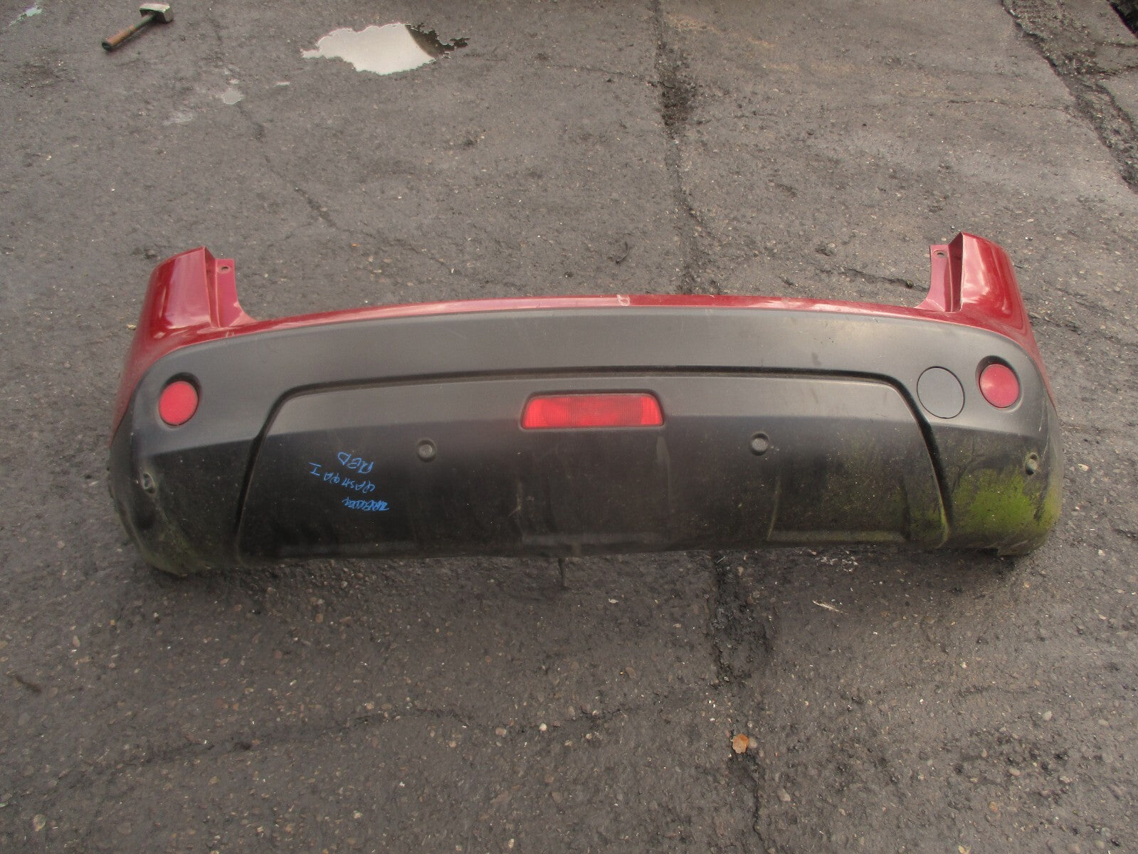 2012 NISSAN QASHQAI J10 REAR COMPLETE BUMPER RED