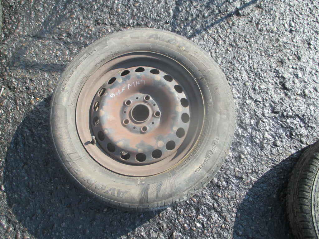 VW VOLKSWAGEN GOLF 2013 MK7 15 INCH STEEL WHEEL WITH TYRE 195/65R15
