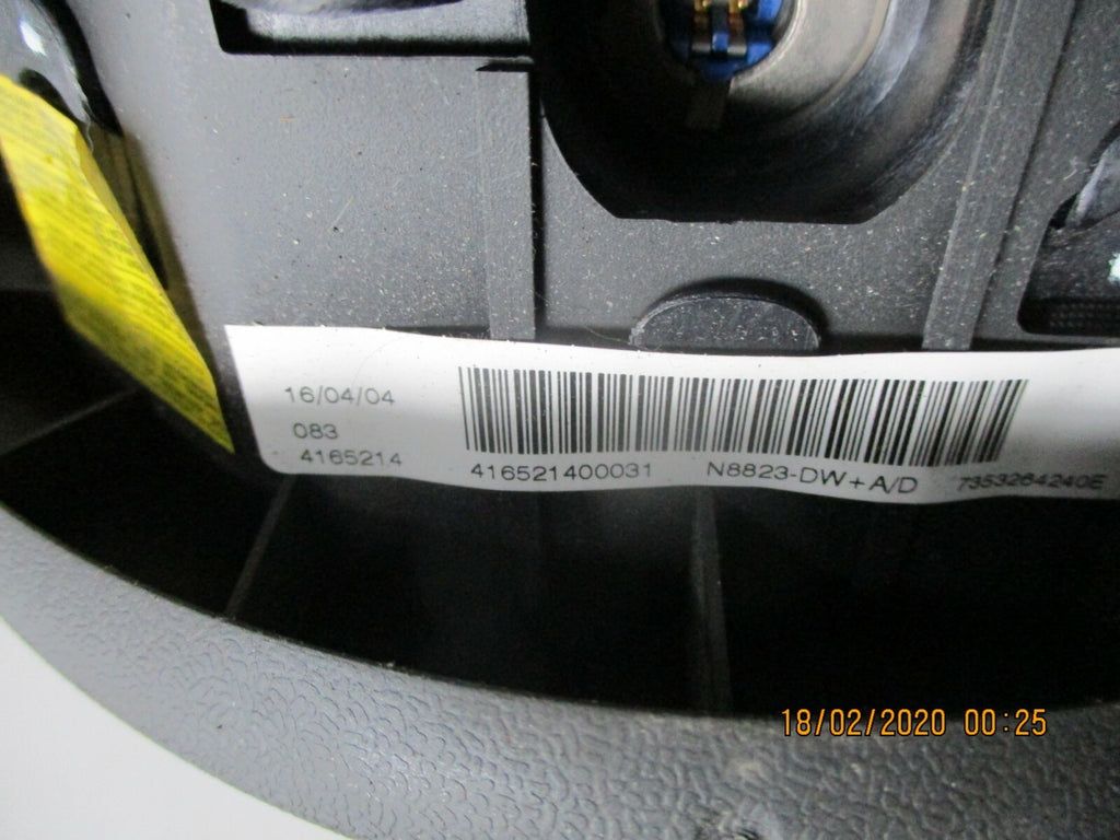 FIAT DOBLO MK1 223 2004 STEERING WHEEL AIRBAG SAFETY BAG 4165214