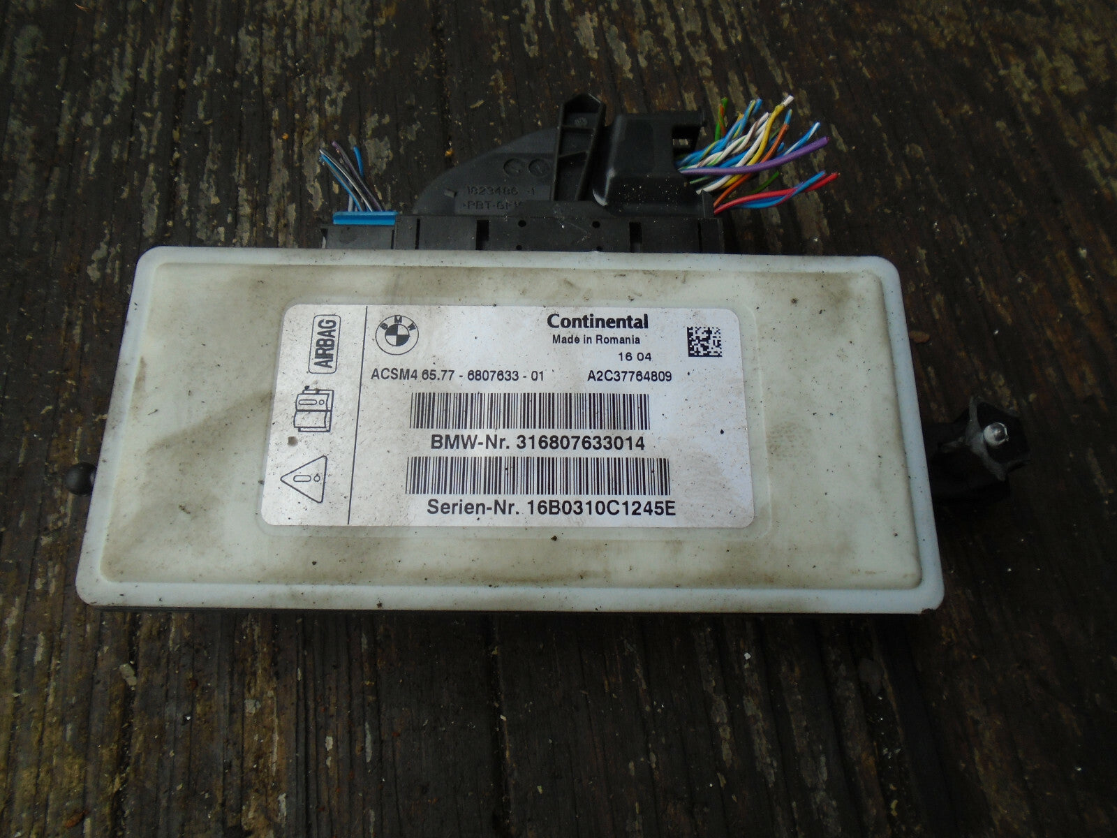 BMW 5 SERIES GT F07 SAFETY BAG CONTROL UNIT MODULE 6807633