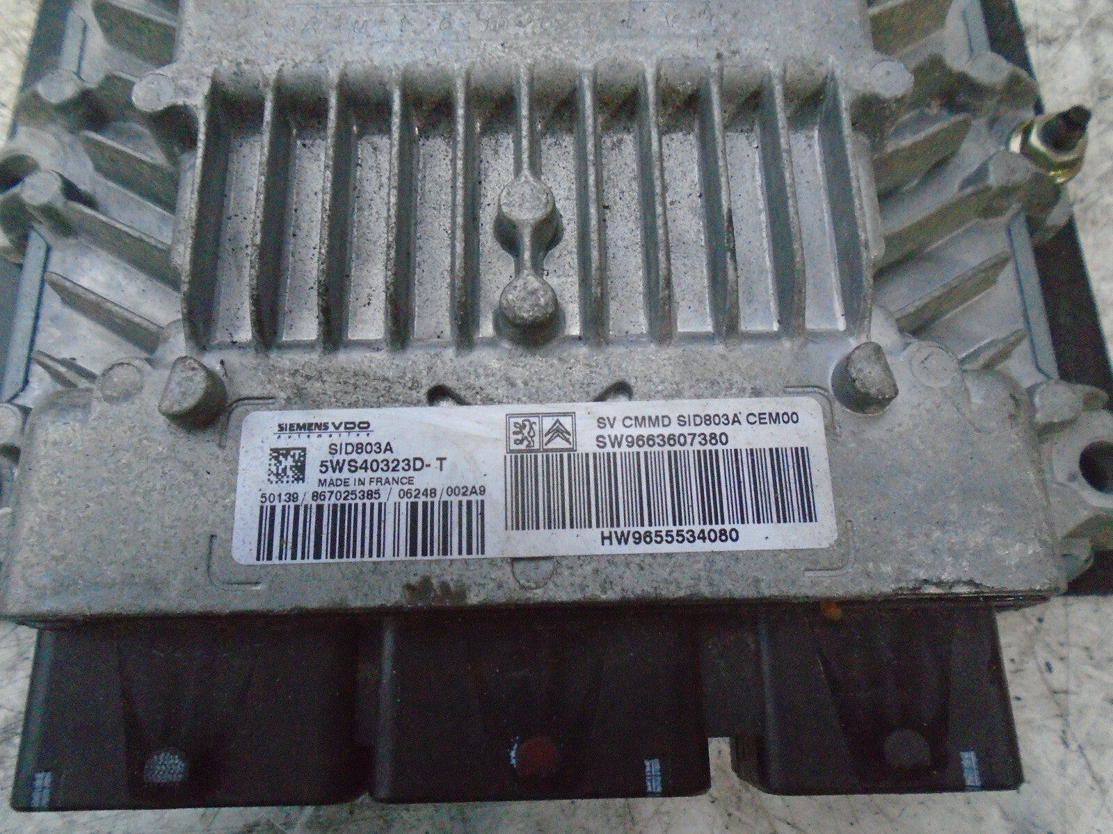 PEUGEOT 307 CC 2007 2.0 DIESEL ECU ENGINE CONTROL MODULE UNIT 9663607380