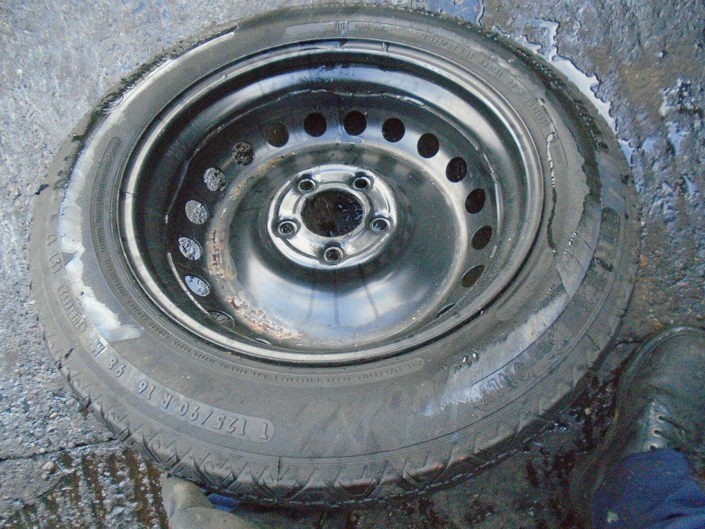 MERCEDES C CLASS 2012 W204 16 INCH SPACE SAVER WHEEL WITH TYRE T125/90R16