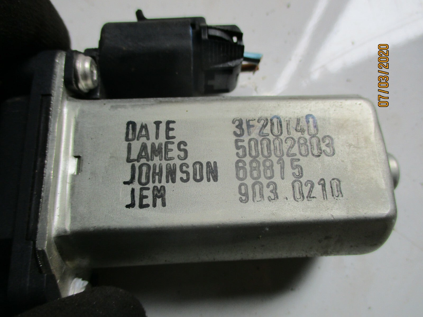 FIAT STILO 2003 NSF PASSENGER SIDE FRONT WINDOW CONTROL MOTOR 50002603