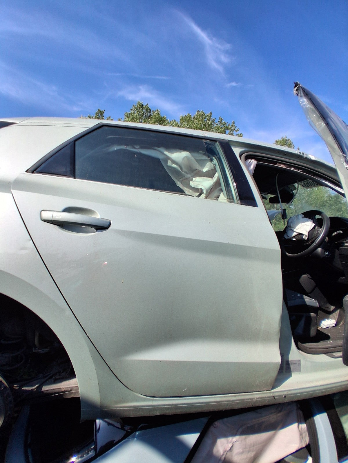 2023 AUDI A1 SPORT MK2 OSR DRIVER REAR BARE DOOR DEW SILVER METALLIC LX7E X7E