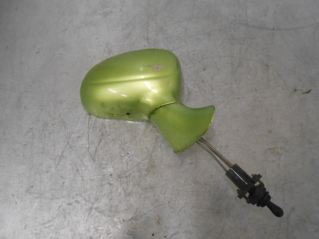 DAEWOO MATIZ M150 (MK1) 2004 OS DRIVER SIDE MANUAL ADJUST DOOR WING MIRROR GREEN