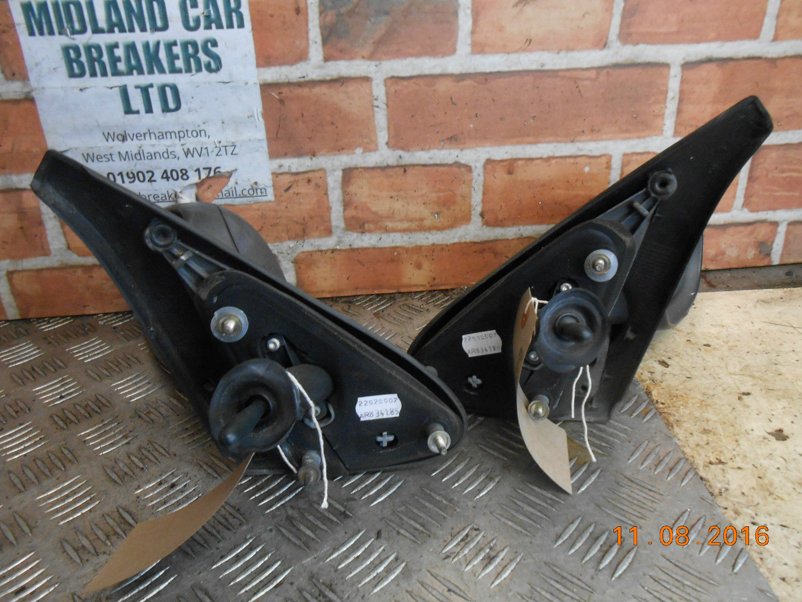 RENAULT MEGANE MK1 PHASE 1 1999 PAIR DRIVER PASSENGER MANUAL DOOR WING MIRROR
