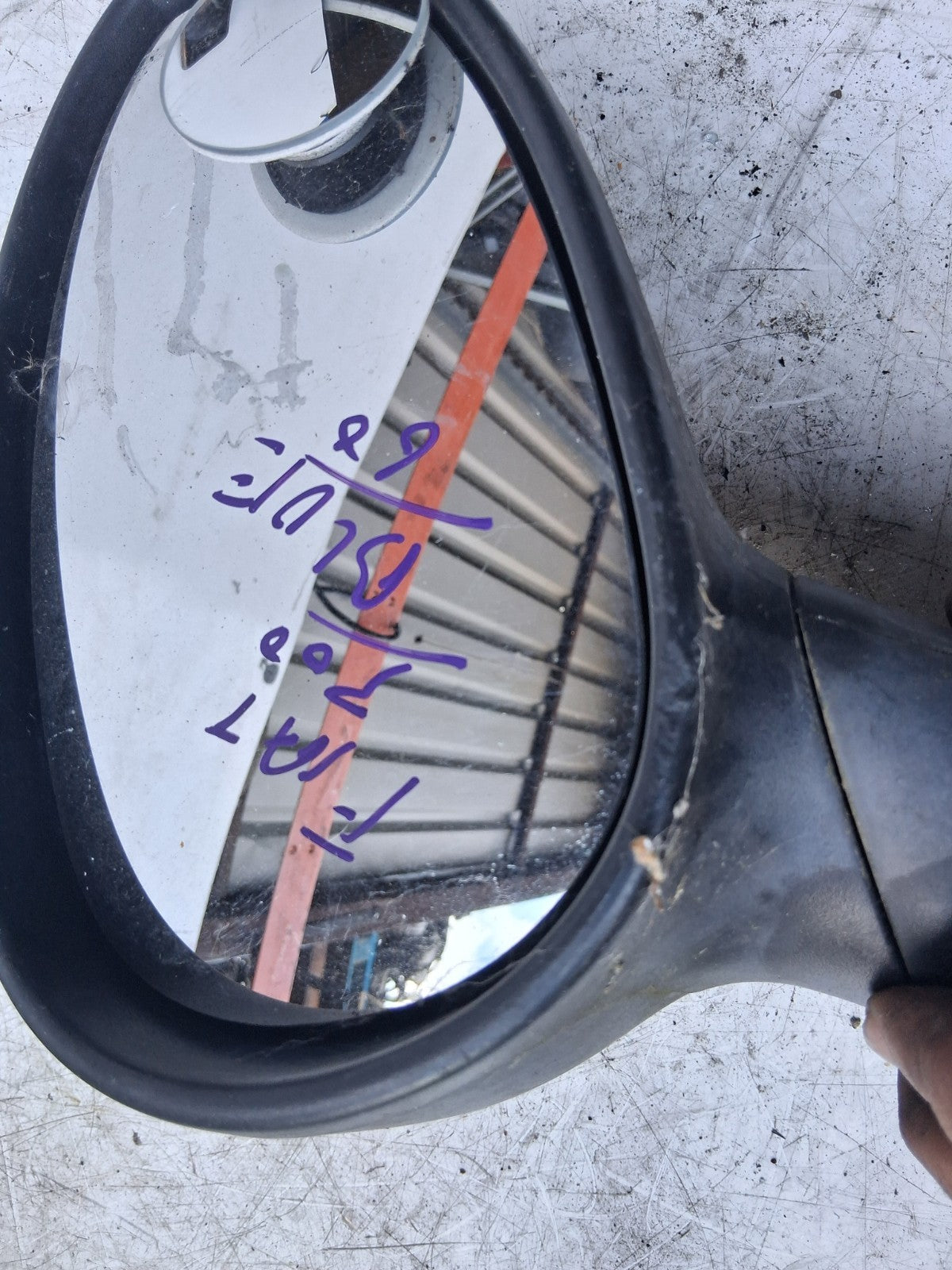 2010 FIAT 500 LOUNGE MK1 OSF DRIVER SIDE FRONT RIGHT WING MIRROR BLACK