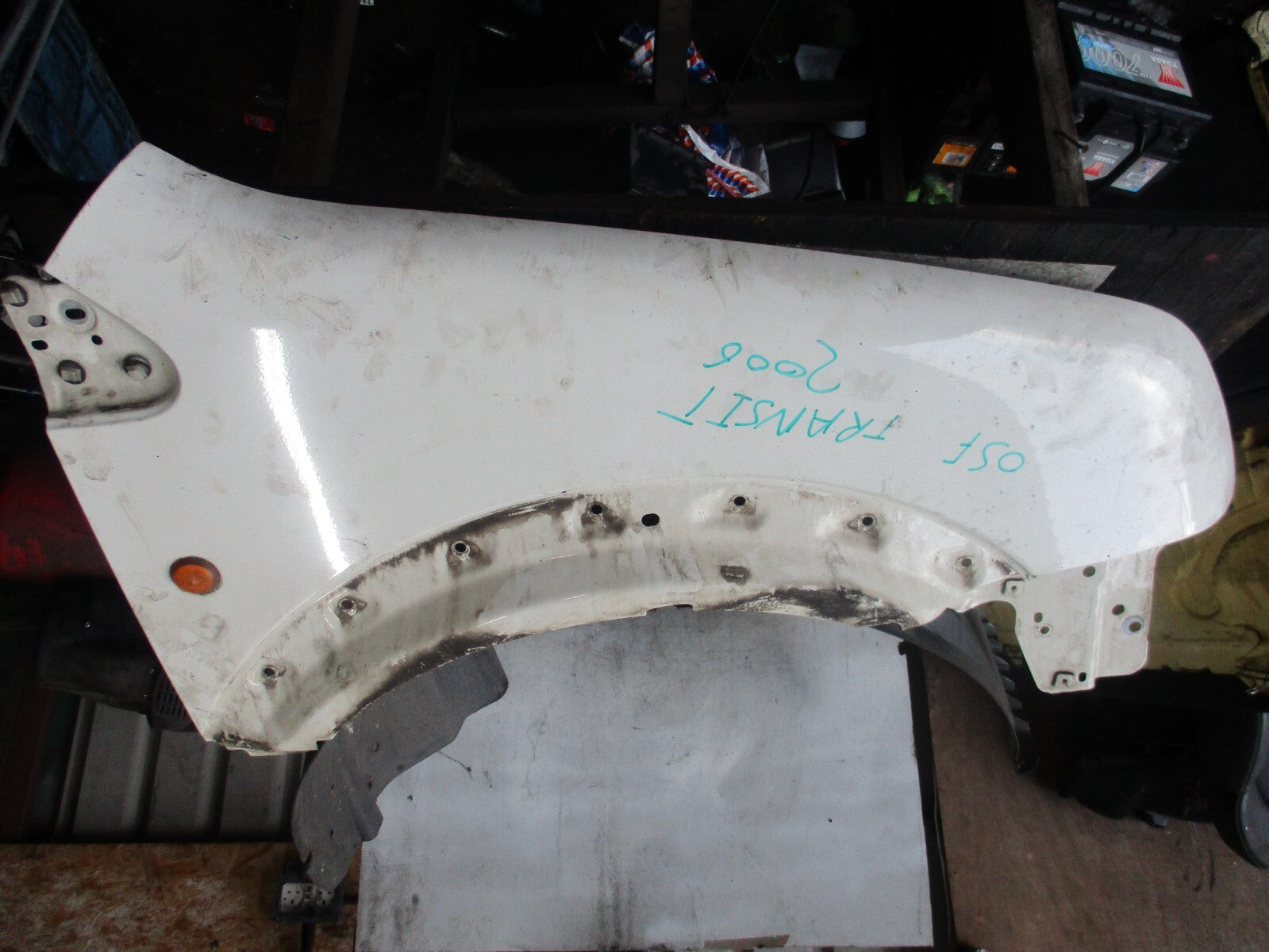 FORD TRANSIT MK1 2006 OSF DRIVER SIDE FRONT WING PANEL FENDED WHITE
