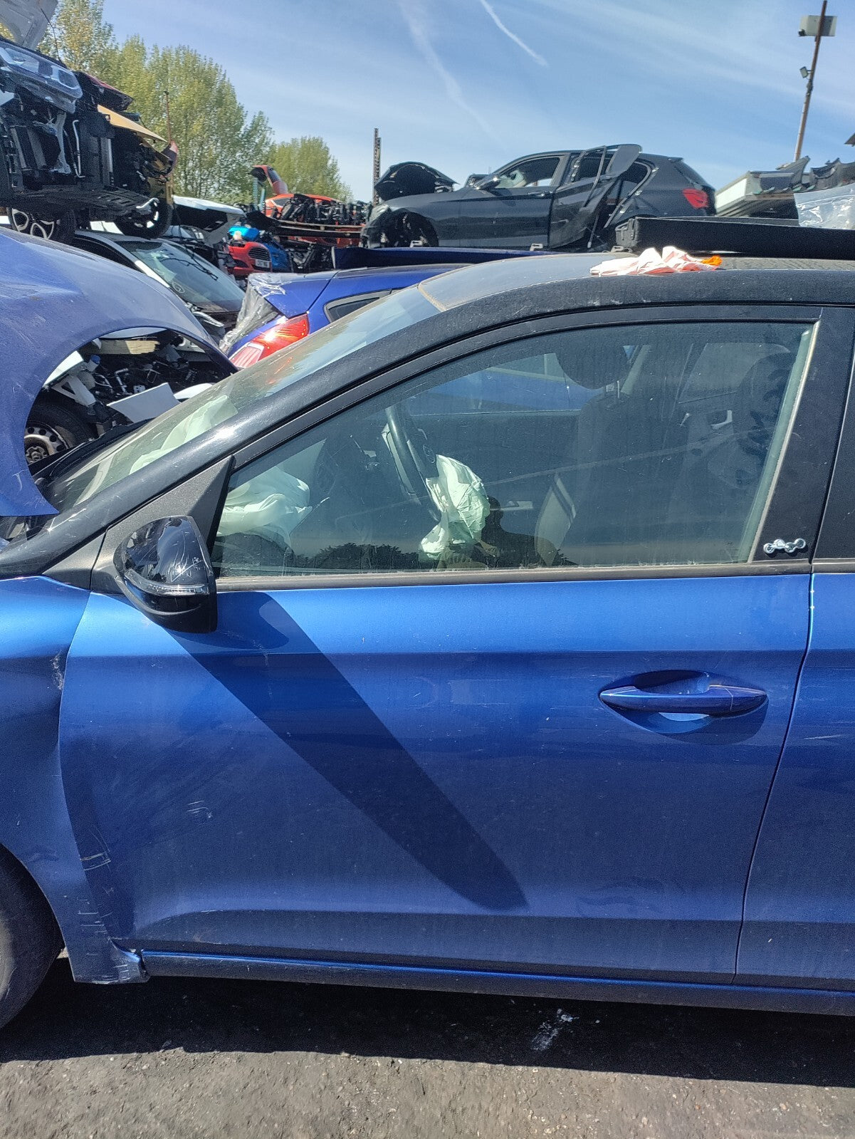 2019 HYUNDAI I20 FACELIFT NSF PASSENGER FRONT BARE DOOR CHAMPION BLUE PEARL U24