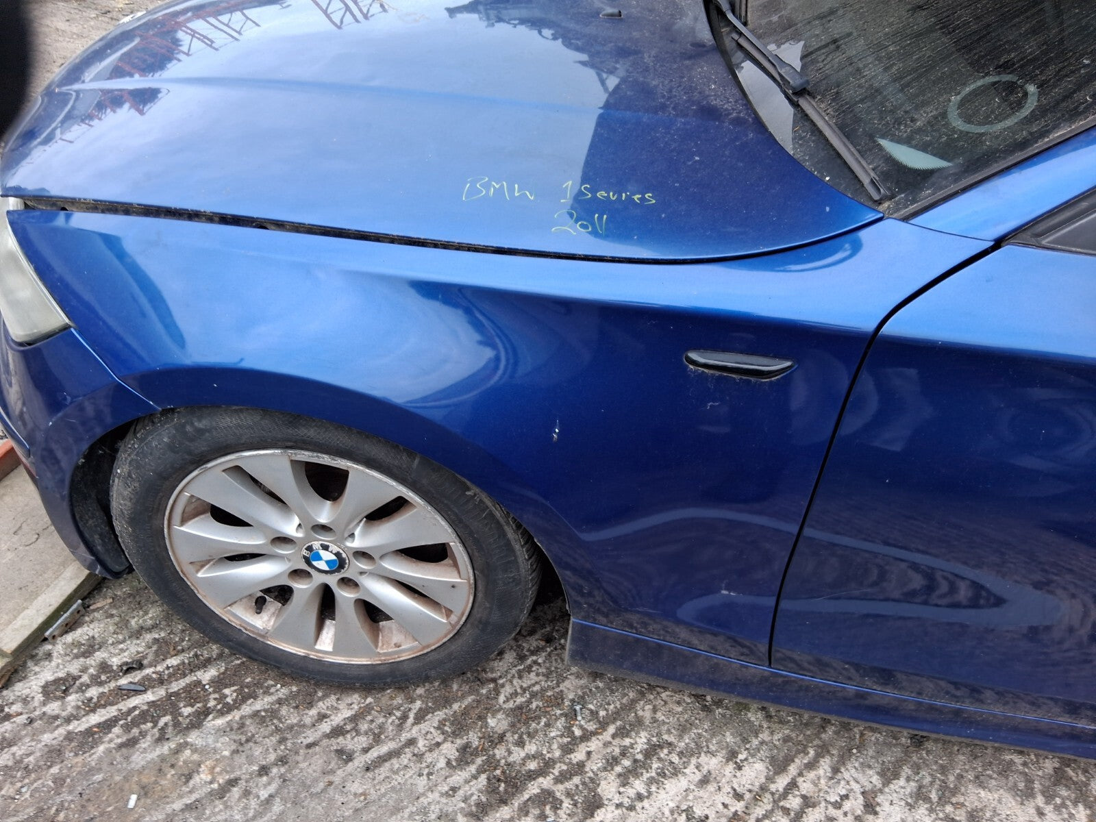 2011 BMW 1 SERIES NSF PASSENGER SIDE LEFT WING PANEL DEEP SEA BLUE A76