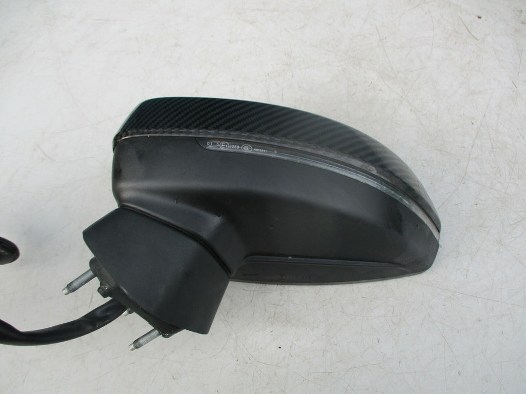 AUDI A3 8V SALOON 2017 BLACK CARBON PASSENGER SIDE ELECTRIC WING MIRROR 16 PINS