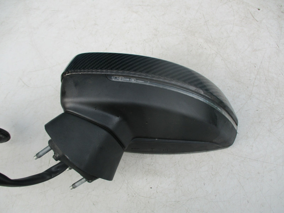 AUDI A3 8V SALOON 2017 BLACK CARBON PASSENGER SIDE ELECTRIC WING MIRROR 16 PINS