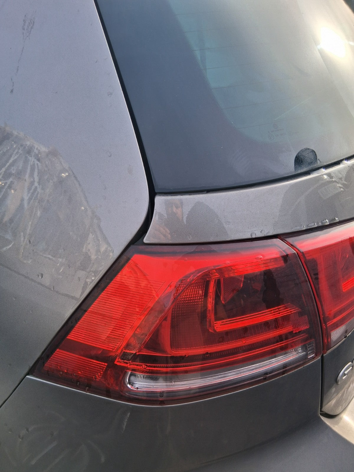 2016 VOLKSWAGEN GOLF MK7 NSR PASSENGER SIDE REAR LEFT OUTER TAIL LIGHT