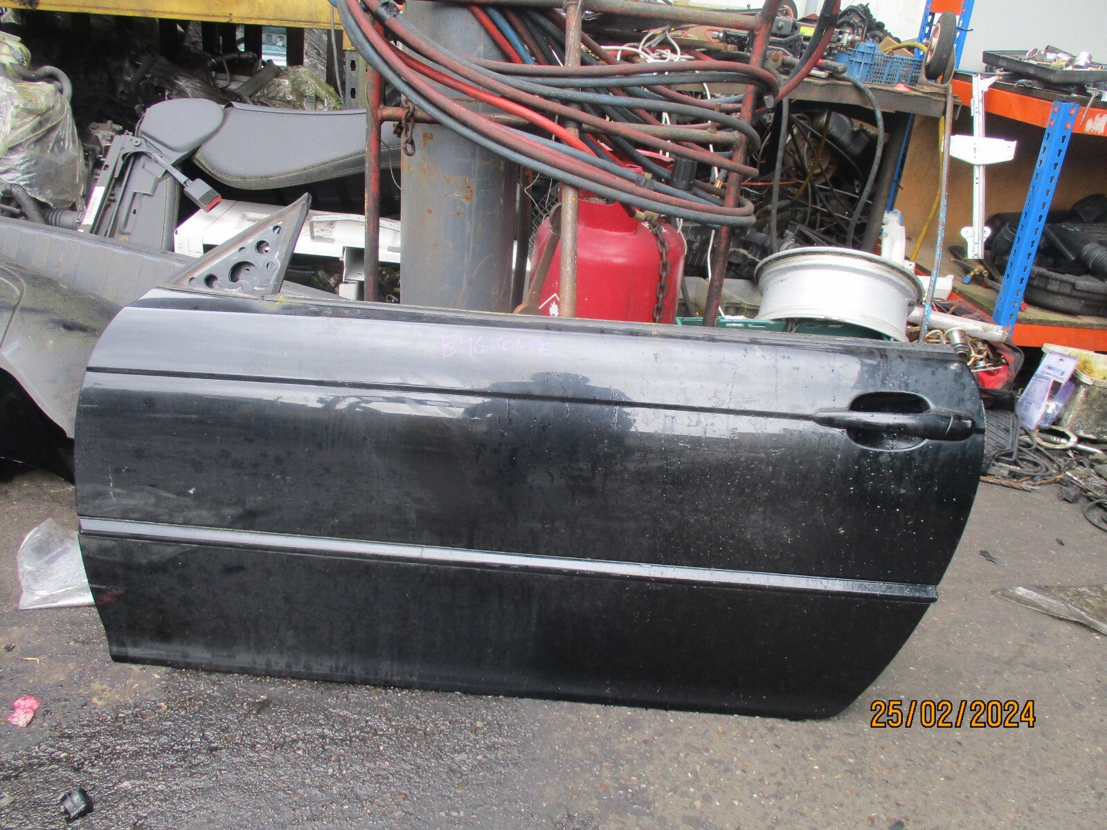 2005 BMW 3 SERIES E46 LCI COUPE NS PASSENGER SIDE DOOR BARE BLACK 475