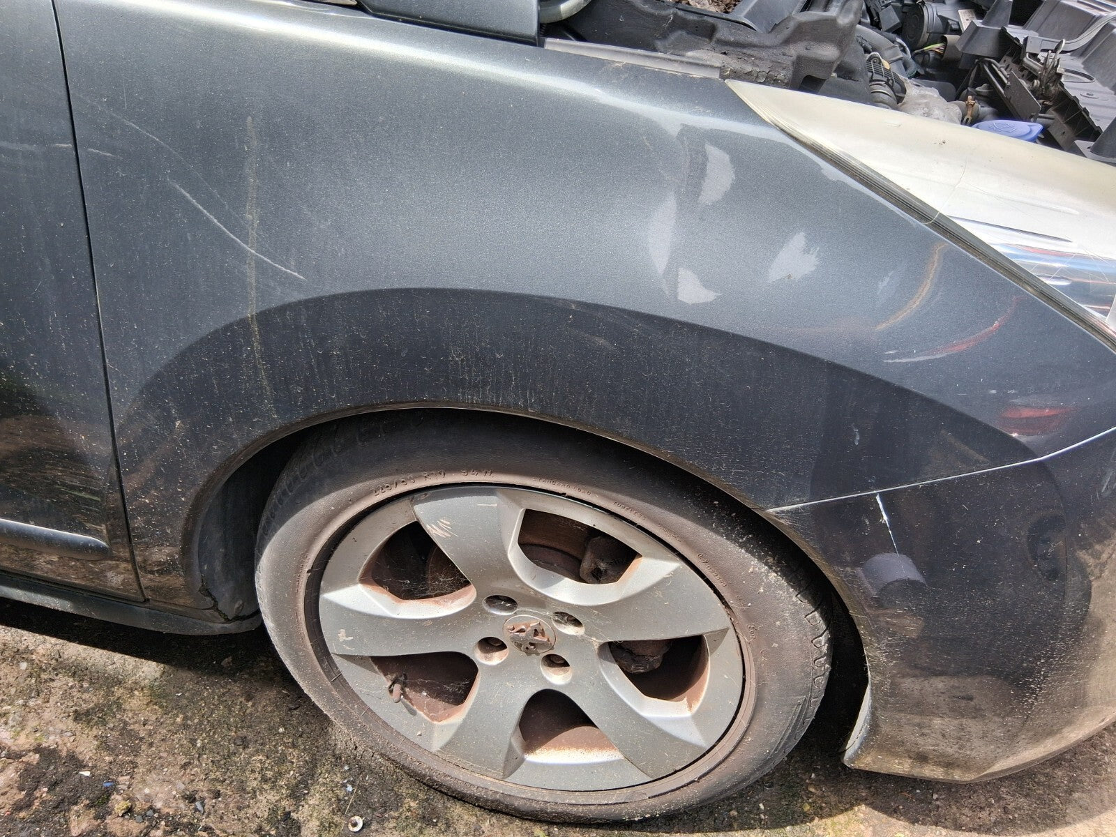2012 PEUGEOT 3008 MK1 OSF DRIVER SIDE FRONT RIGHT WING PANEL GRIS SHARK KTPD