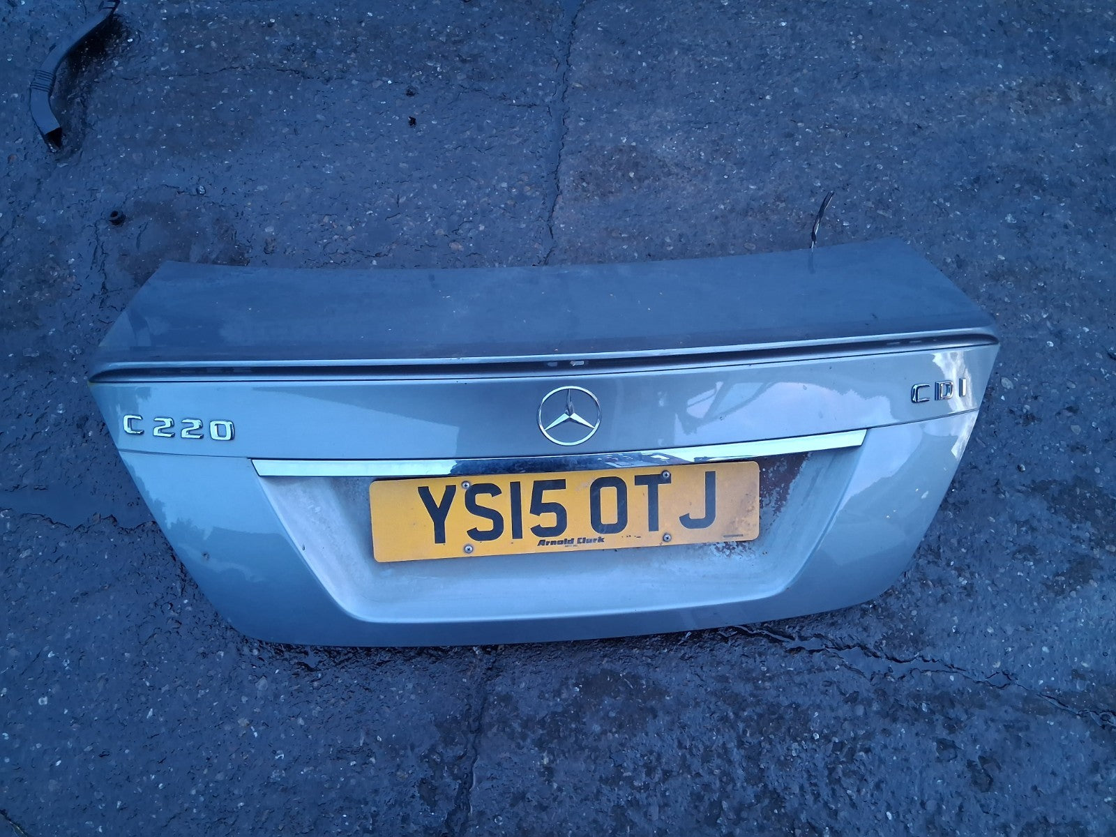2015 MERCEDES-BENZ C-CLASS COUPE W204 FACELIFT REAR BARE TAILGATE SILVER